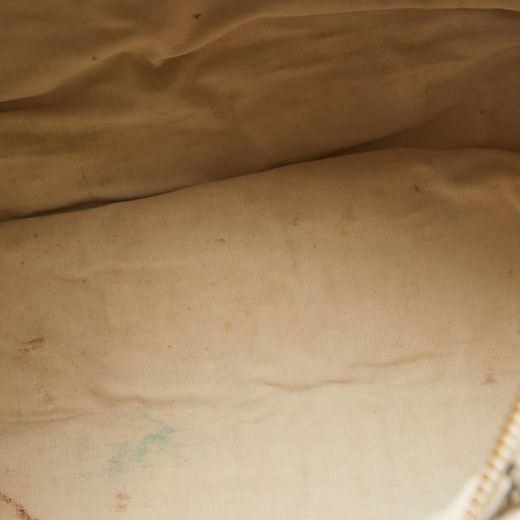 Pre Owned Louis Vuitton Blue Monogram Canvas Mini Lin Speedy 30 Bag