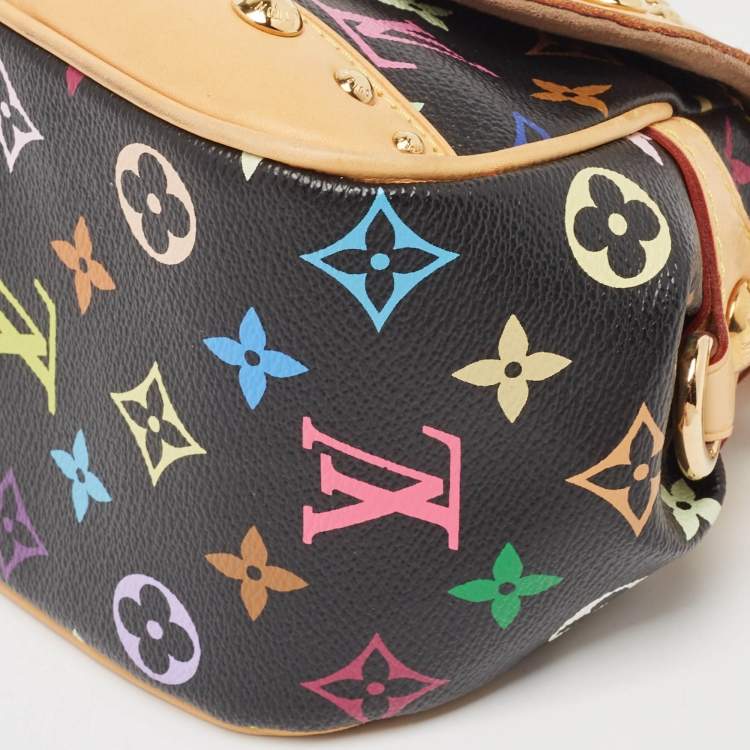 Pre Owned Louis Vuitton Black Monogram Multicolore Canvas Marilyn Bag