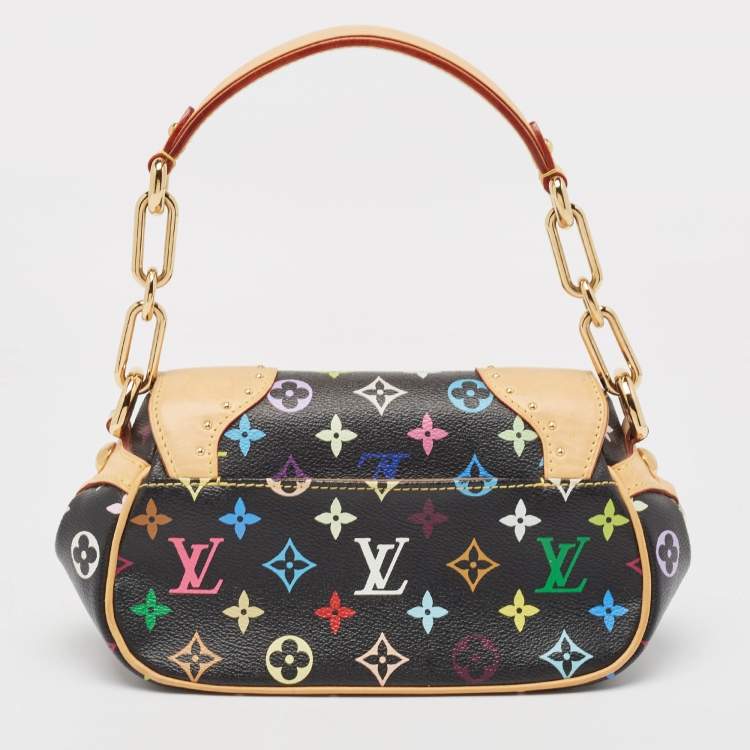 Pre Owned Louis Vuitton Black Monogram Multicolore Canvas Marilyn Bag
