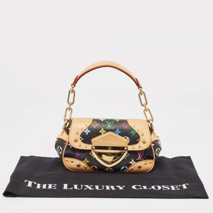 Pre Owned Louis Vuitton Black Monogram Multicolore Canvas Marilyn Bag