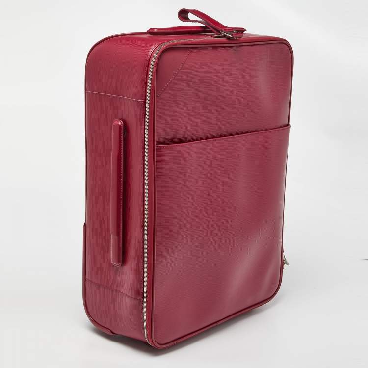 Pre Owned Louis Vuitton Fuchsia Epi Leather Pegase 50 Luggage