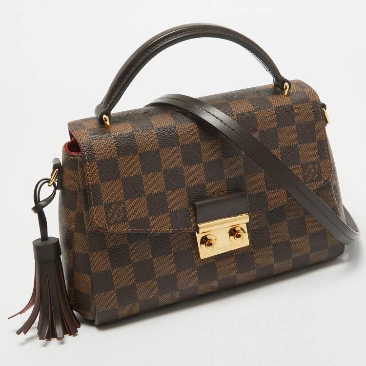 Pre Owned Louis Vuitton Damier Ebene Canvas Croisette Bag