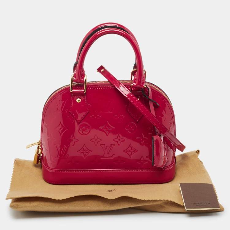 Pre Owned Louis Vuitton Indian Rose Monogram Vernis Alma BB Bag