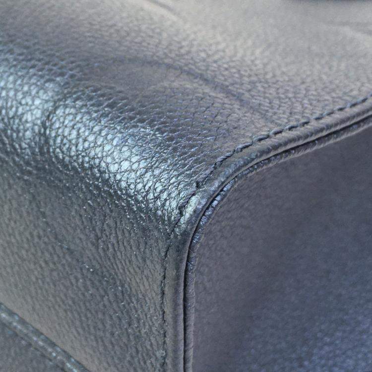 Pre Owned Louis Vuitton Blue Giant Monogram Empreinte Leather OnTheGo PM Tote Bag