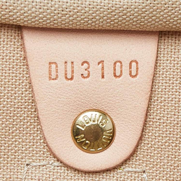 Pre Owned Louis Vuitton Damier Azur Canvas Speedy 35 Bag