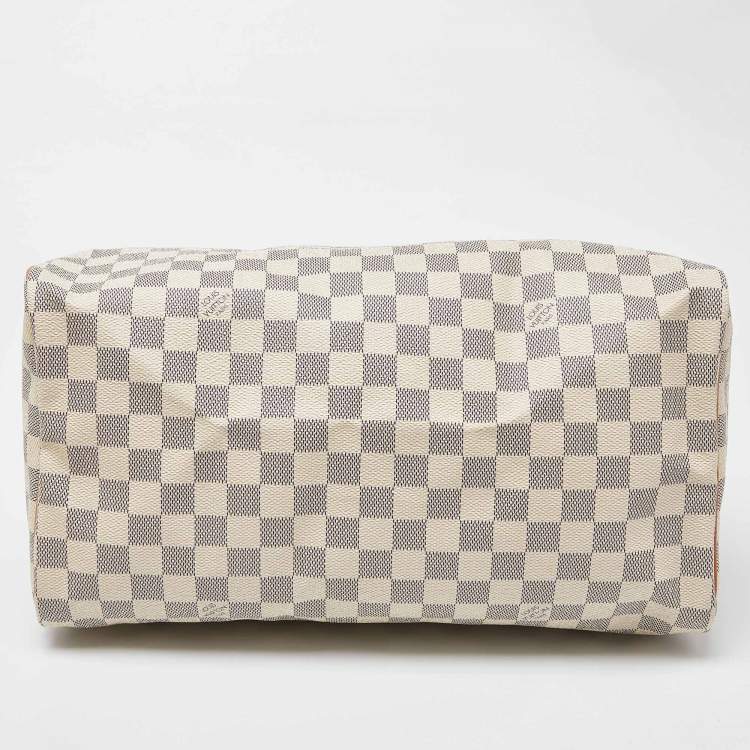 Pre Owned Louis Vuitton Damier Azur Canvas Speedy 35 Bag