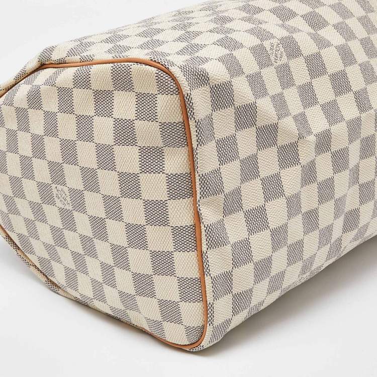 Pre Owned Louis Vuitton Damier Azur Canvas Speedy 35 Bag