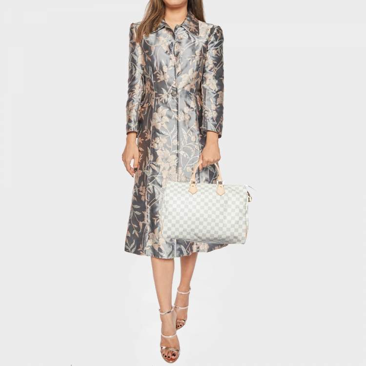 Pre Owned Louis Vuitton Damier Azur Canvas Speedy 35 Bag