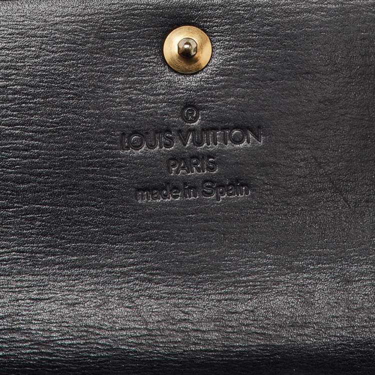 Pre Owned Louis Vuitton Black Epi Leather  Porte Tresor Wallet