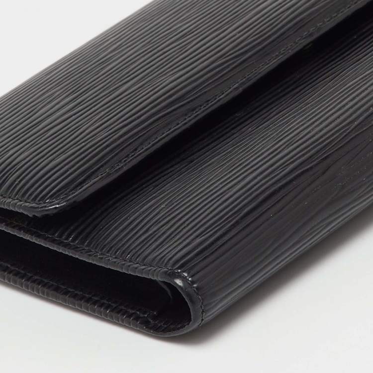 Pre Owned Louis Vuitton Black Epi Leather  Porte Tresor Wallet