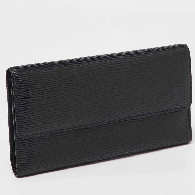 Pre Owned Louis Vuitton Black Epi Leather  Porte Tresor Wallet