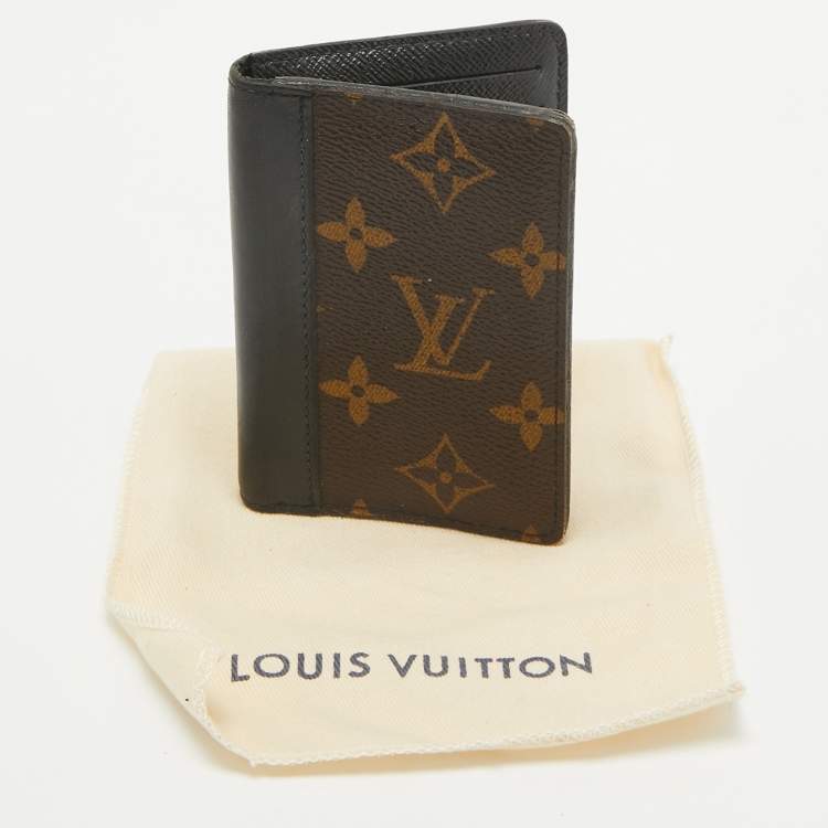 Pre Owned Louis Vuitton Black Monogram Canvas Pocket Organizer 