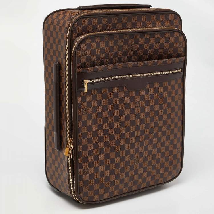 Pre Owned Louis Vuitton Damier Ebene Canvas Business Pegase Legere 55 Luggage 