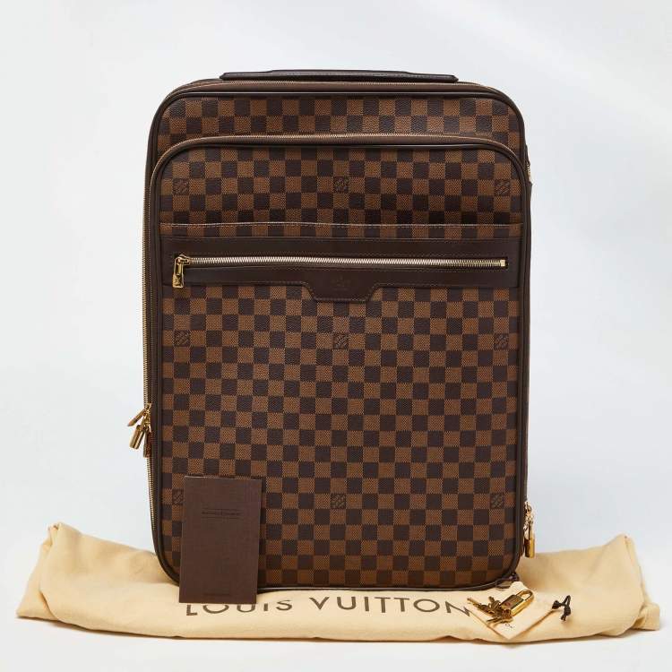 Pre Owned Louis Vuitton Damier Ebene Canvas Business Pegase Legere 55 Luggage 