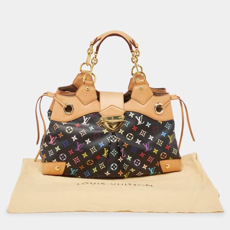 Pre Owned Louis Vuitton Black Multicolor Monogram Canvas Ursula Bag