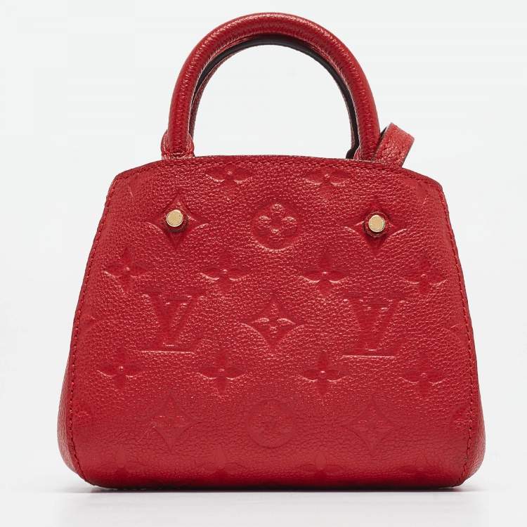 Pre Owned Louis Vuitton Cherry Empreinte Montaigne Nano Bag