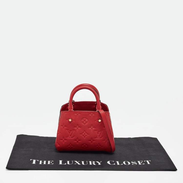 Pre Owned Louis Vuitton Cherry Empreinte Montaigne Nano Bag