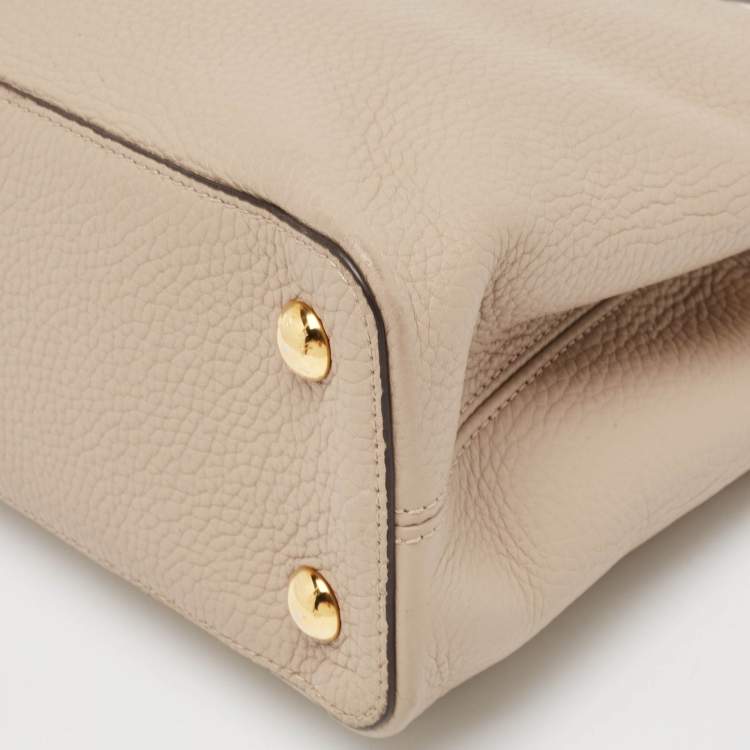 Pre Owned Louis Vuitton Galet Taurillon Leather Capucines PM Bag