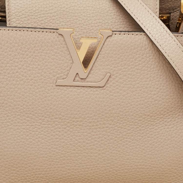 Pre Owned Louis Vuitton Galet Taurillon Leather Capucines PM Bag