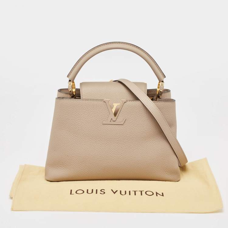 Pre Owned Louis Vuitton Galet Taurillon Leather Capucines PM Bag
