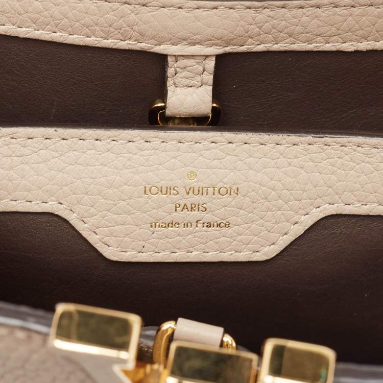 Pre Owned Louis Vuitton Galet Taurillon Leather Capucines PM Bag