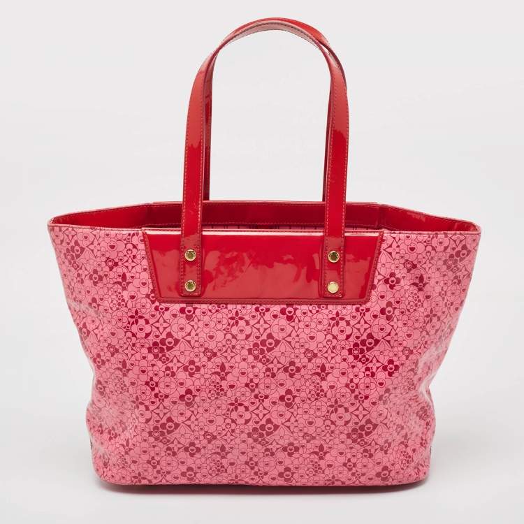 Pre Owned Louis Vuitton x Takashi Murakami Coated Fabric Cosmic Blossom Tote