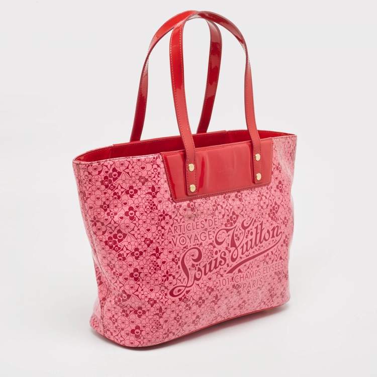 Pre Owned Louis Vuitton x Takashi Murakami Coated Fabric Cosmic Blossom Tote