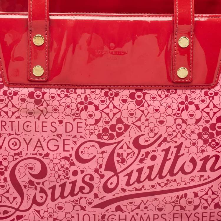 Pre Owned Louis Vuitton x Takashi Murakami Coated Fabric Cosmic Blossom Tote
