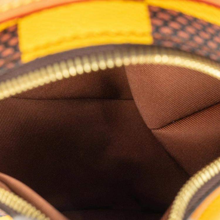 Pre Owned Louis Vuitton Volcano Orange Damier Pop Chess Handbag