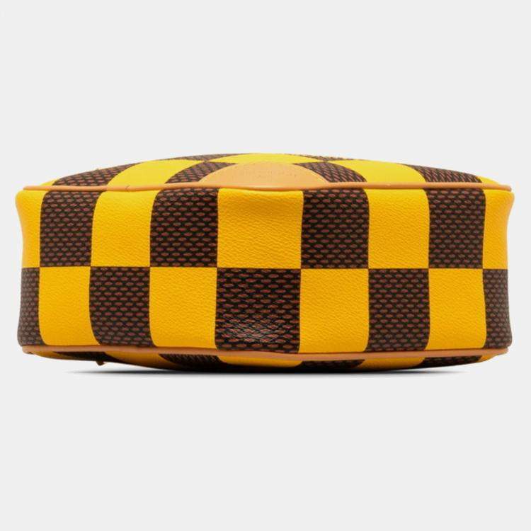 Pre Owned Louis Vuitton Volcano Orange Damier Pop Chess Handbag