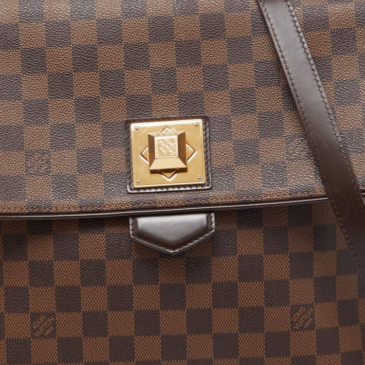 Pre Owned Louis Vuitton Damier Ebene Canvas Bergamo GM Bag