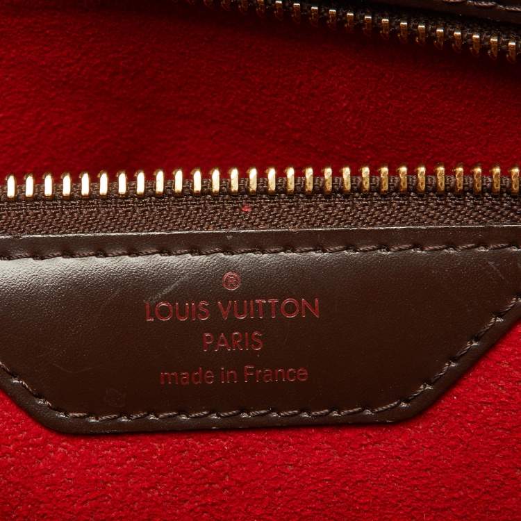 Pre Owned Louis Vuitton Damier Ebene Canvas Bergamo GM Bag
