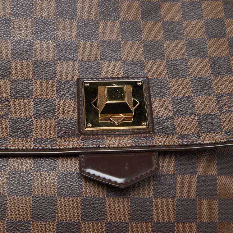 Pre Owned Louis Vuitton Damier Ebene Canvas Bergamo GM Bag