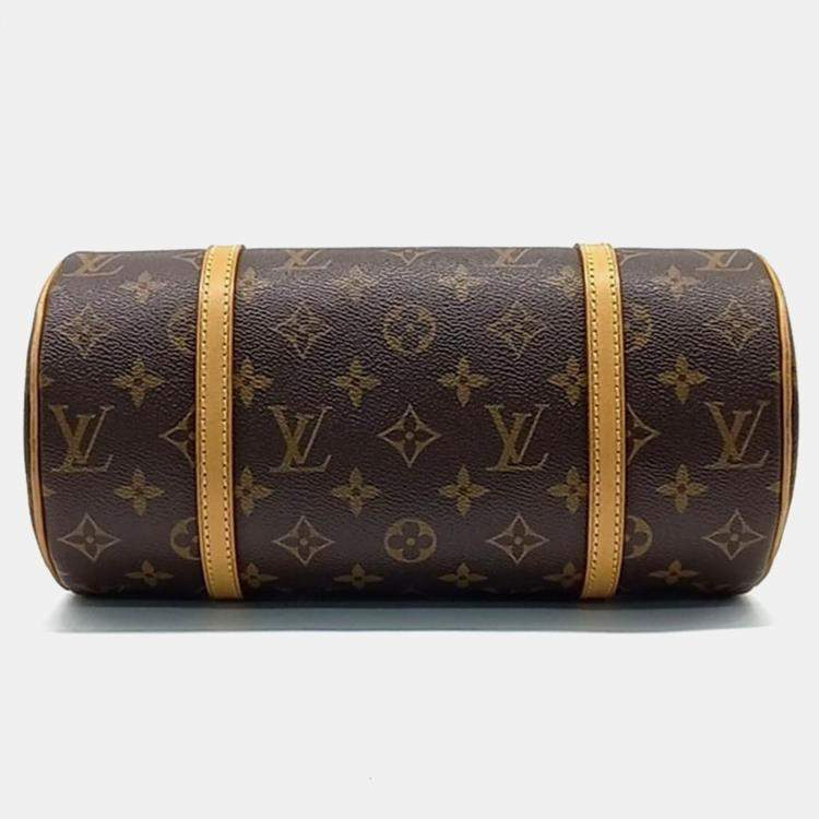 Pre Owned Louis Vuitton Brown Monogram Papillon Top Handle Bag