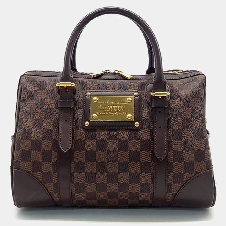 Pre Owned Louis Vuitton Brown Damier Ebene Canvas Berkley Tote Bag