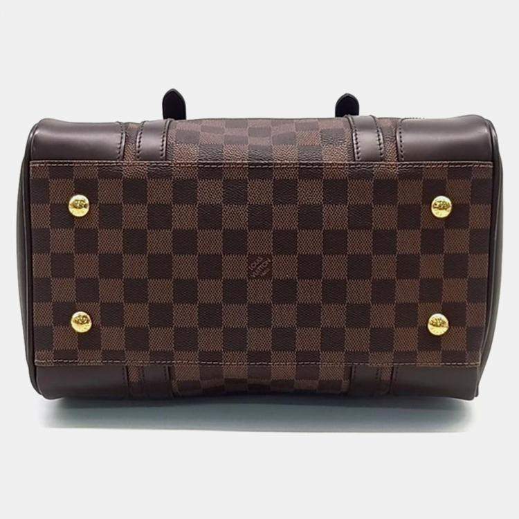 Pre Owned Louis Vuitton Brown Damier Ebene Canvas Berkley Tote Bag