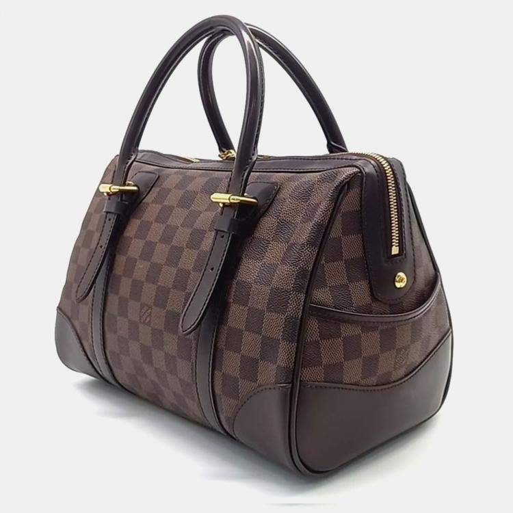 Pre Owned Louis Vuitton Brown Damier Ebene Canvas Berkley Tote Bag