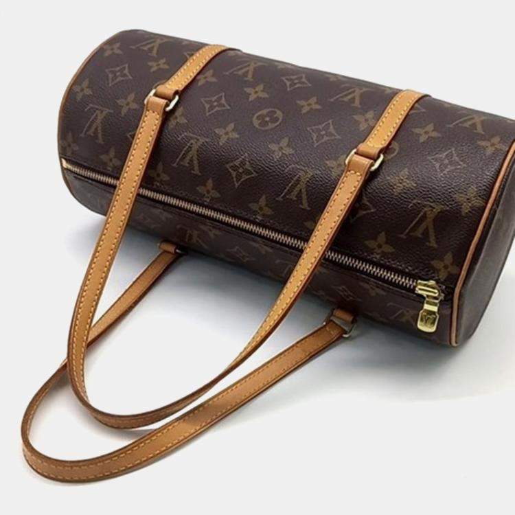 Pre Owned Louis Vuitton Brown Monogram Papillon Top Handle Bag