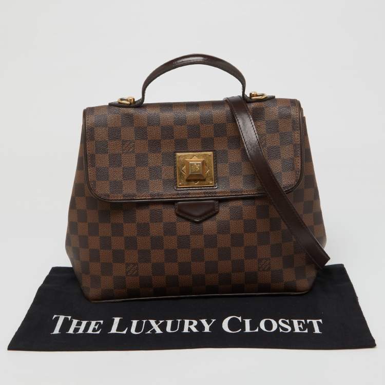Pre Owned Louis Vuitton Damier Ebene Canvas Bergamo MM Bag