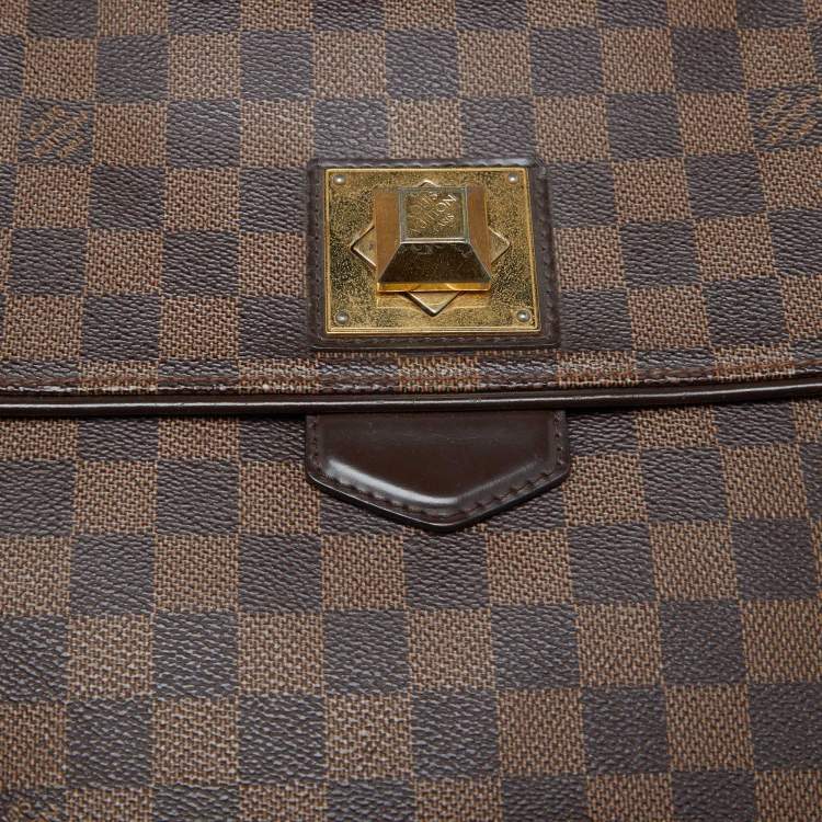 Pre Owned Louis Vuitton Damier Ebene Canvas Bergamo MM Bag