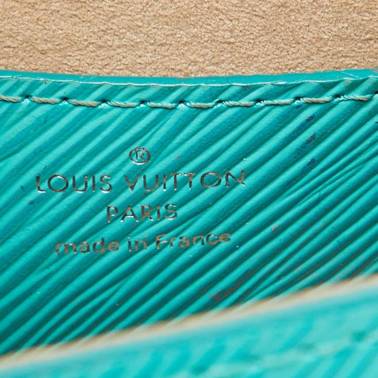 Pre Owned Louis Vuitton Turquoise Epi Leather Twist PM Bag