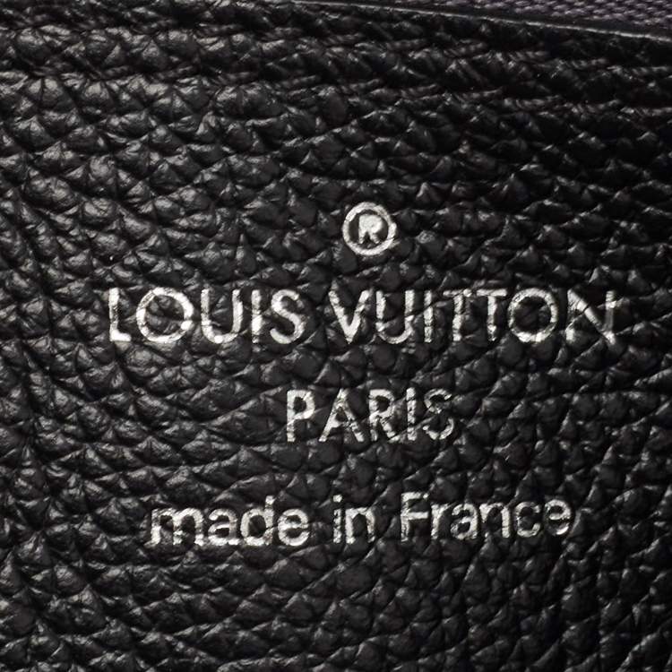 Pre Owned Louis Vuitton Black Monogram Mahina Leather Carmel Hobo