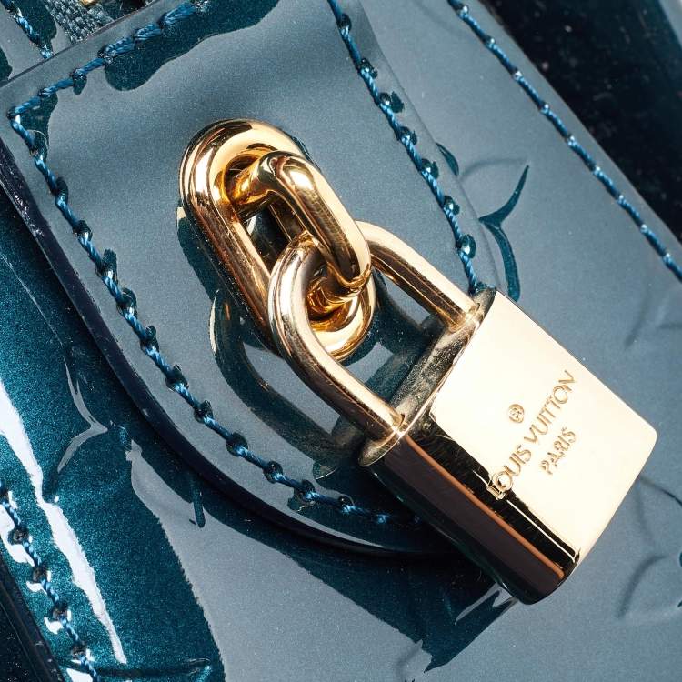 Pre Owned Louis Vuitton Bleu Nuit Monogram Vernis Melrose Avenue Bag