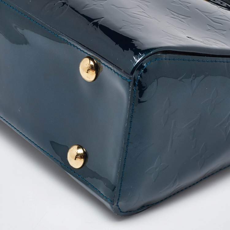 Pre Owned Louis Vuitton Bleu Nuit Monogram Vernis Melrose Avenue Bag