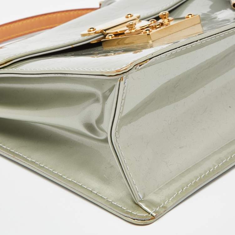Pre Owned Louis Vuitton Silver Monogram Vernis Spring Street Bag