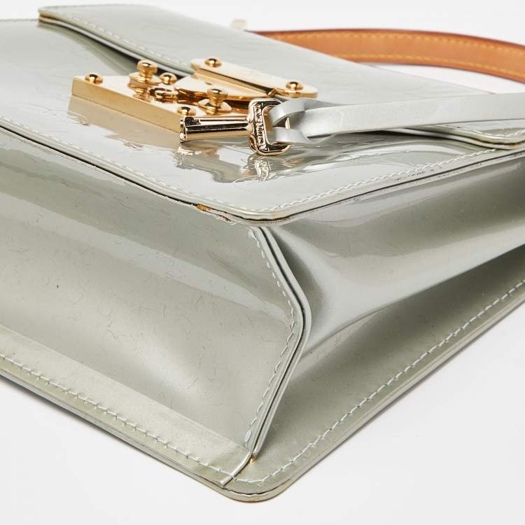 Pre Owned Louis Vuitton Silver Monogram Vernis Spring Street Bag