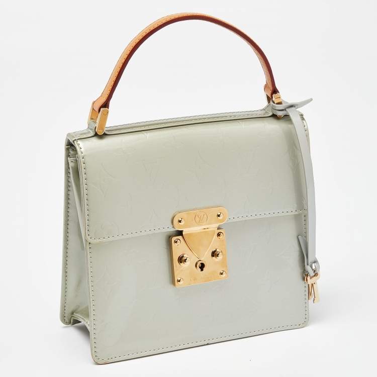 Pre Owned Louis Vuitton Silver Monogram Vernis Spring Street Bag