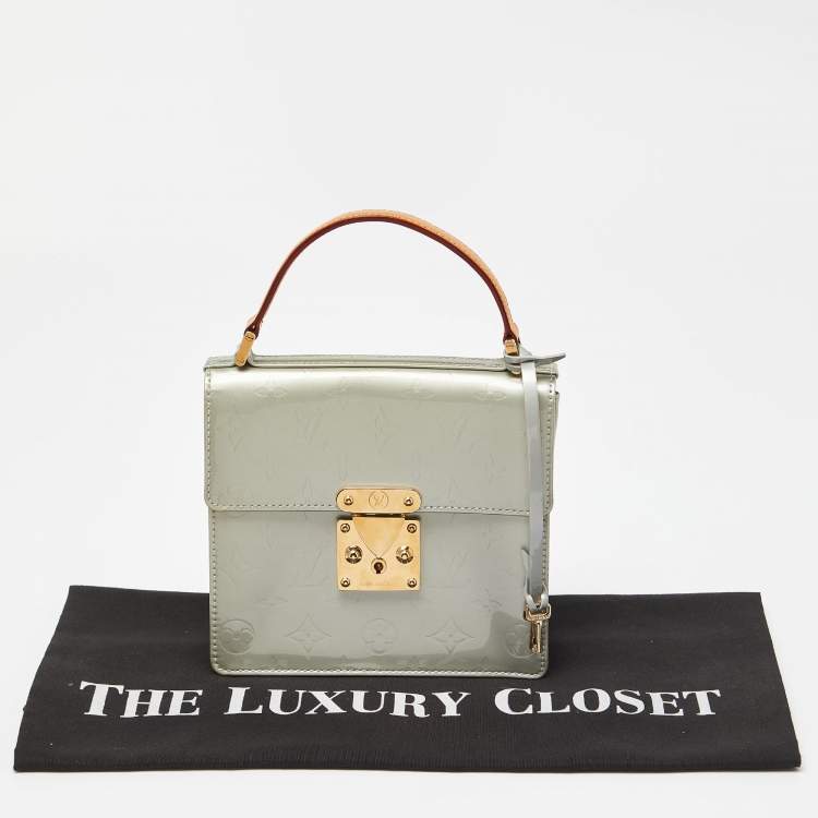 Pre Owned Louis Vuitton Silver Monogram Vernis Spring Street Bag