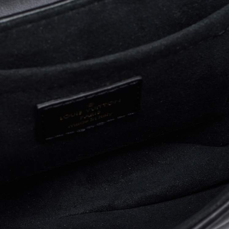 Pre Owned Louis Vuitton Black Leather New Wave Chain PM Bag