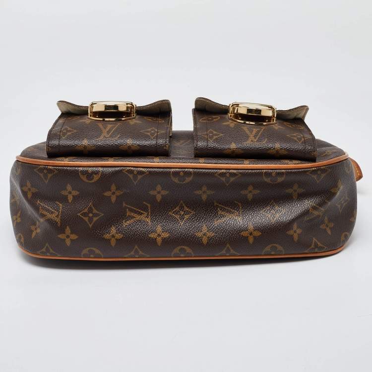 Pre Owned Louis Vuitton Brown Monogram Canvas Hudson GM Bag